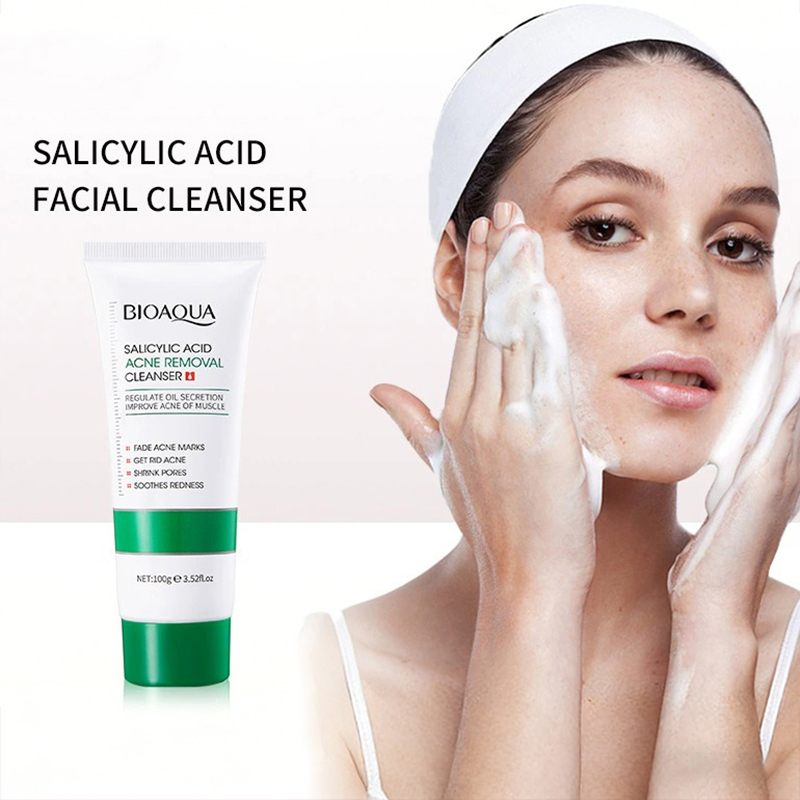 Skincare Bioaqua - Detergente Viso BIOAQUA all'Acido Salicilico, Idratante